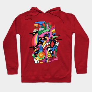 Abstract Trippy Sailor Man Cartoon Design Hoodie